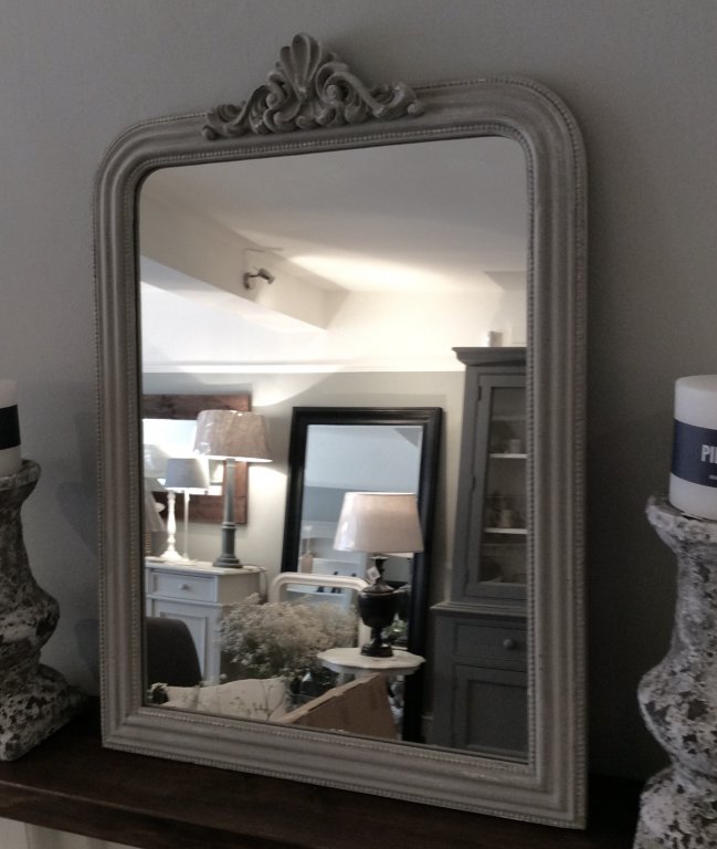Louis XVI Style Antique Grey Mirror