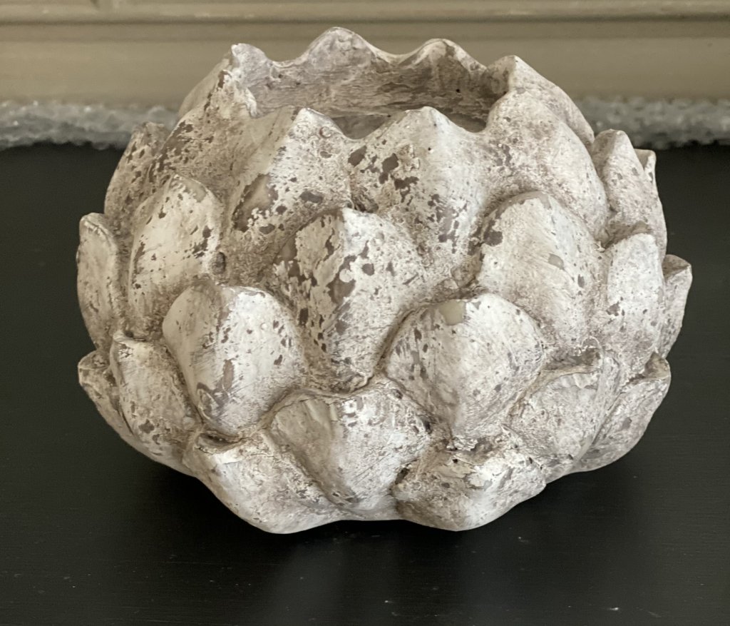 Artichoke Stone Style Candle Holder