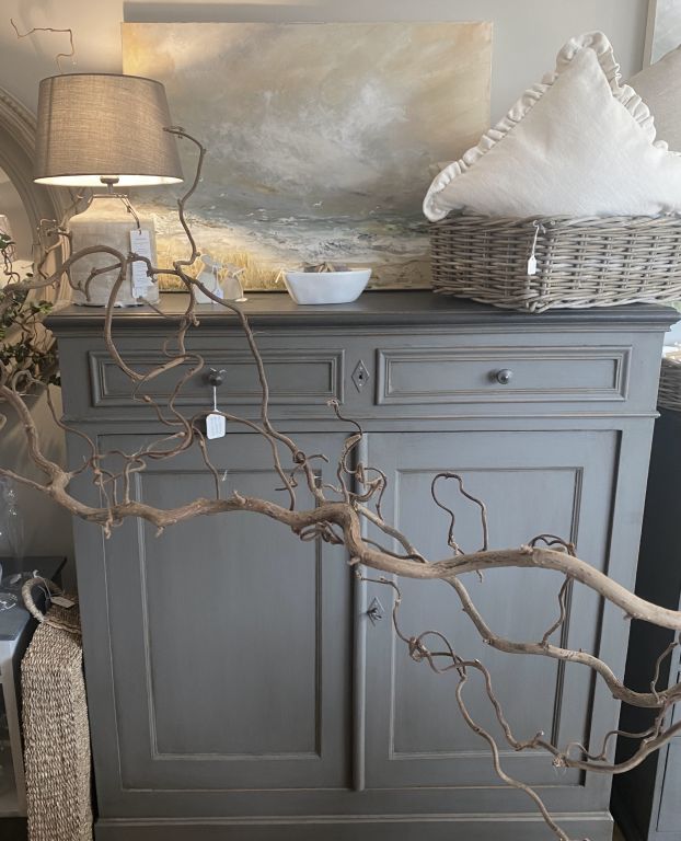 French Two Top Drawer Shelved Cupboard