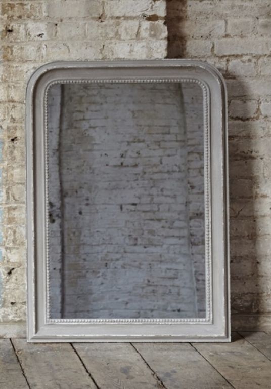 Beaded Grey Mirror