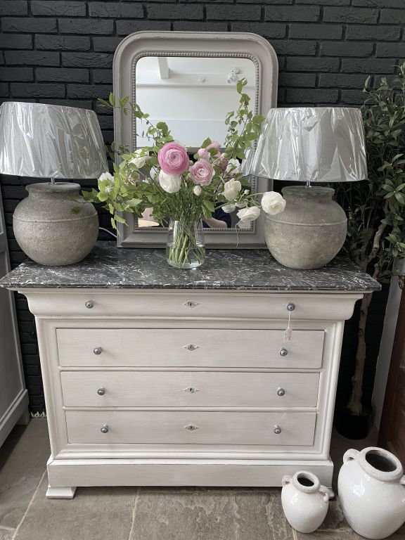 Stone Dark Grey Lamp And Shade