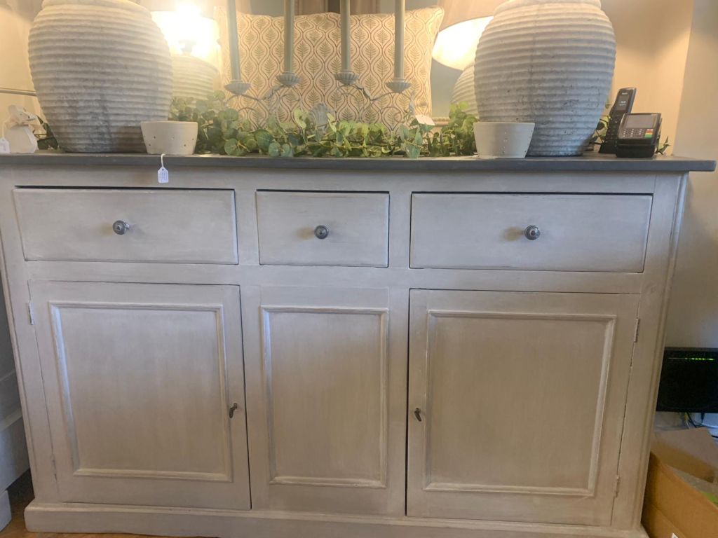 Old English Three Drawer Base / Sideboard