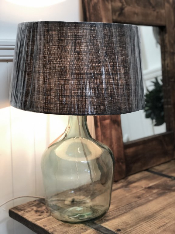 Recycled Glass Lamp Base And Shade
