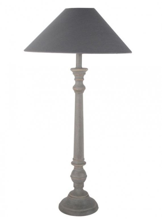 Classical Tall Antique Grey Table Lamp 
