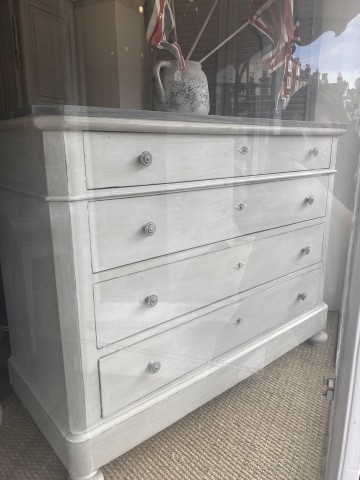 Large French C.1900 Commode / Chest Of Drawers 